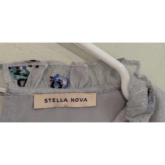 Stella Nova Floral Print Gauze Blouse Size Medium Size 8 - Picture 3 of 8
